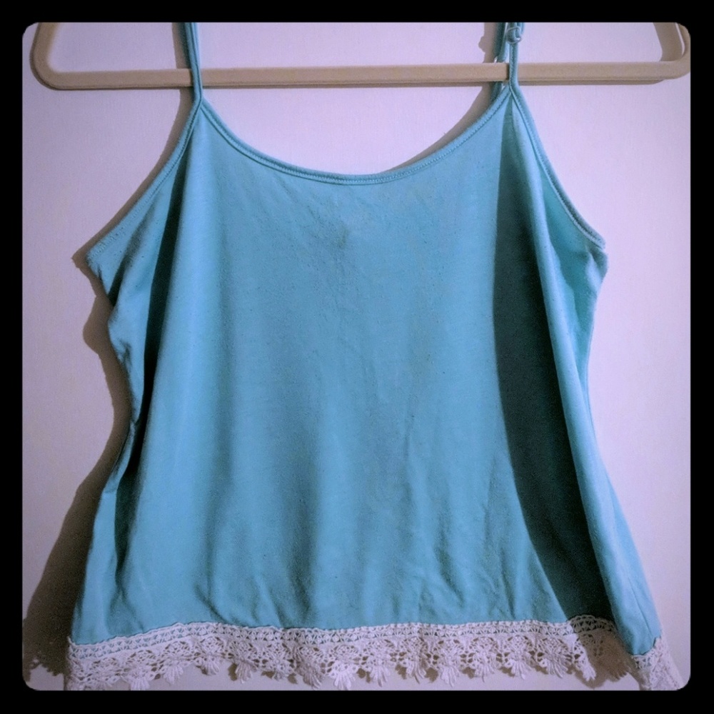 Cute light blue crop top